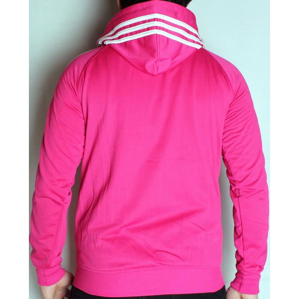 DISKON AKHIR TAHUN  [TERLARIS] Jaket Adidas Pink List putih Hoodie termurah (TR34)  TERMURAH