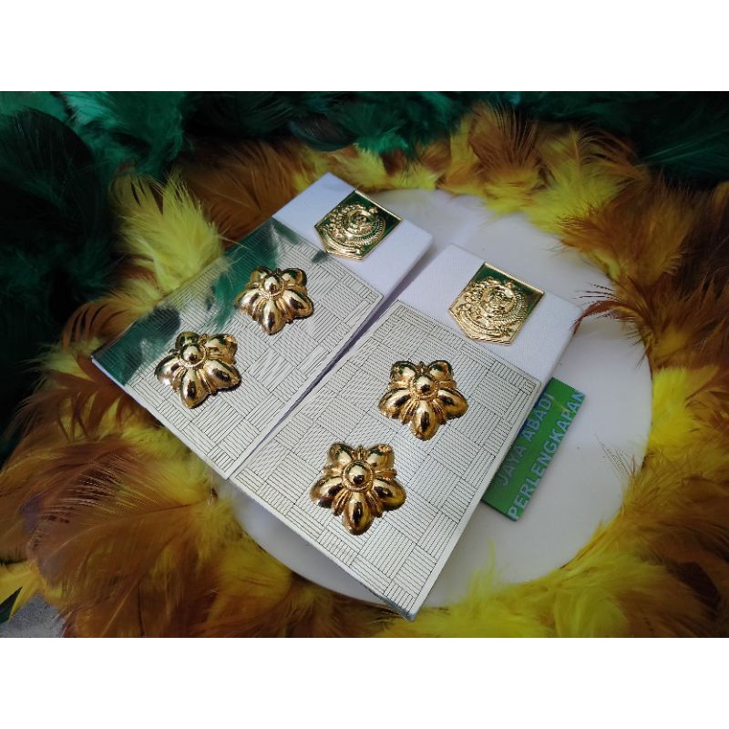 Pangkat Pdh Lurah Plat Kain Putih Melati dua