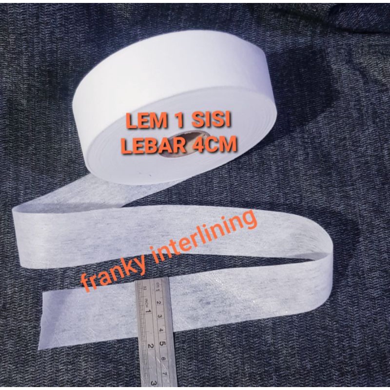 

LEM KAIN 1 SISI LEBAR 4CM ISI 5 METER BISA BUAT PAKAIAN SOBEK DLL
