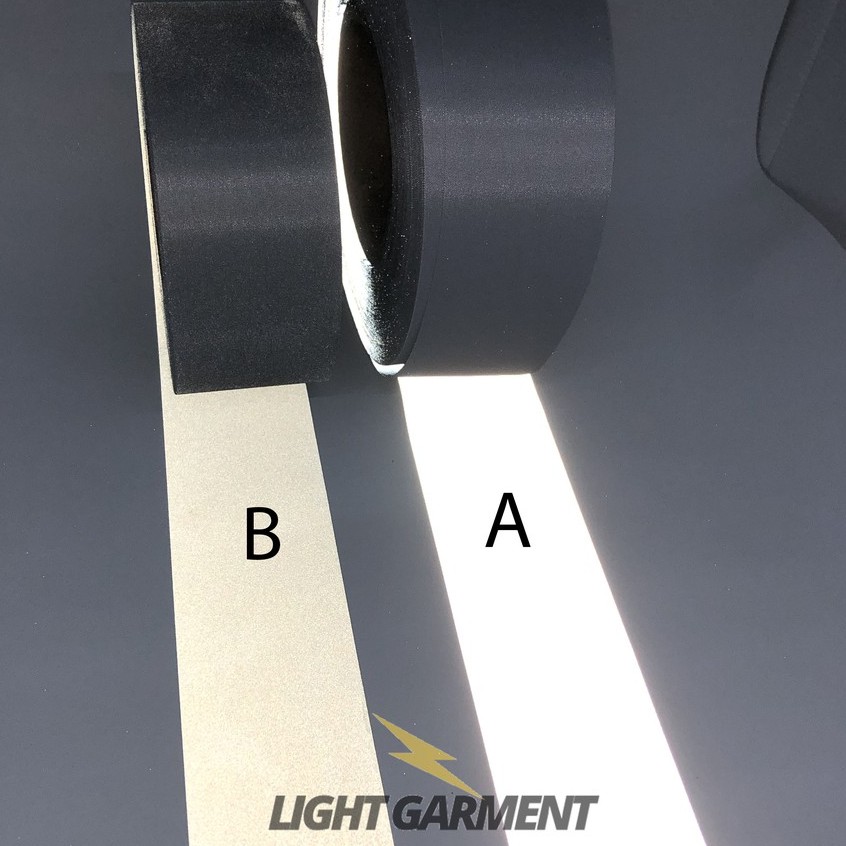 Scotchlite skotlet scotlight pita pemantul cahaya kain jahit B 5 cm per roll / pita safety rompi vest baju kerja proyek lapangan