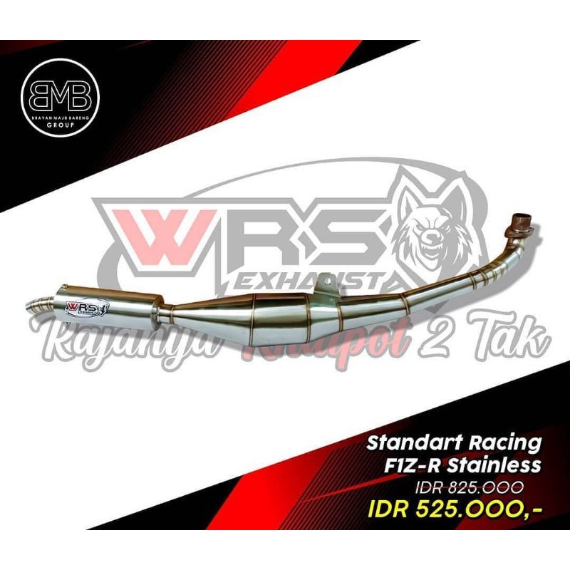 Knalpot Racing Standar Racing Fiz-R Stainless Original WRS