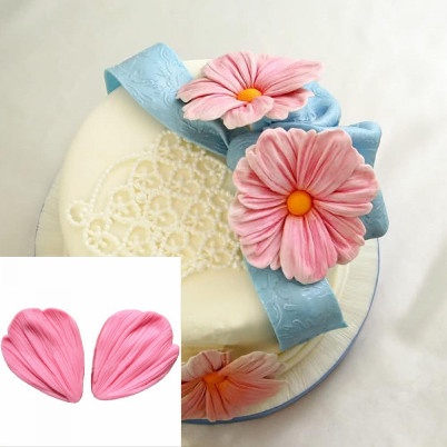 Deep Texture Silicone Mold - Cosmos Flower Petal (2pcs)