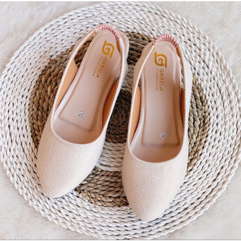 SANDAL SELOP TALI KARET SALUR ETNIC HAK 3CM