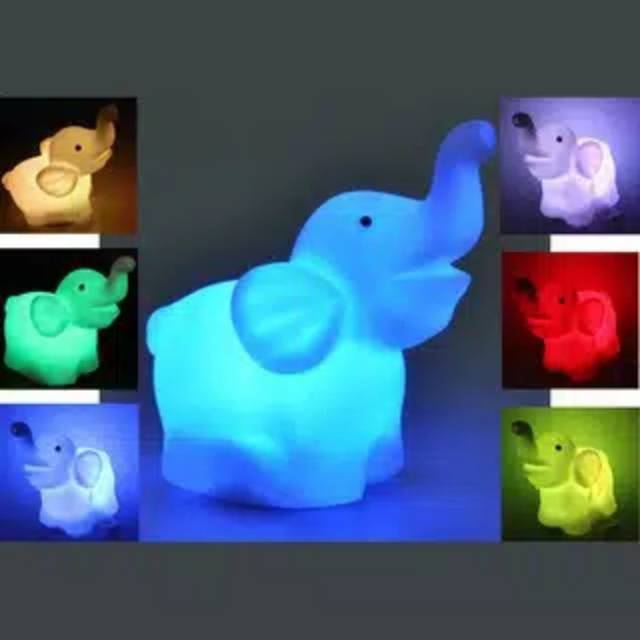 Lampu Tidur LED Karakter Baymax Kelinci Jamur Warna Warni Lampu Hias Kamar