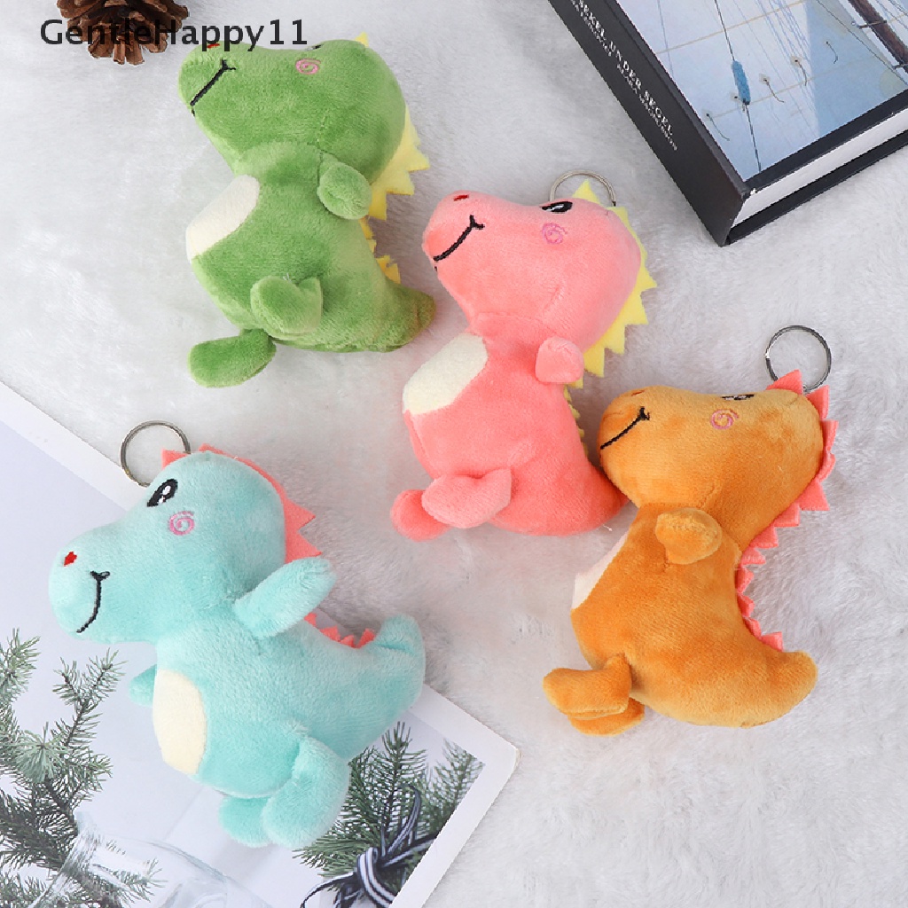 Gentlehappy 12cm Dinosaurus Mainan Mewah Boneka Boneka Liontin Lembut Dengan Gantungan Kunci Keyring Hadiah