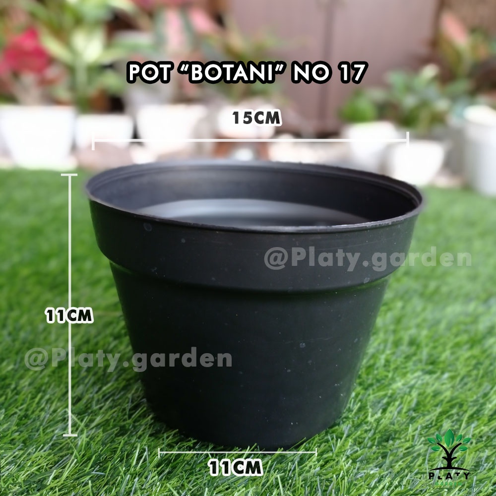 Pot Botani Hitam | (12cm - 20cm)