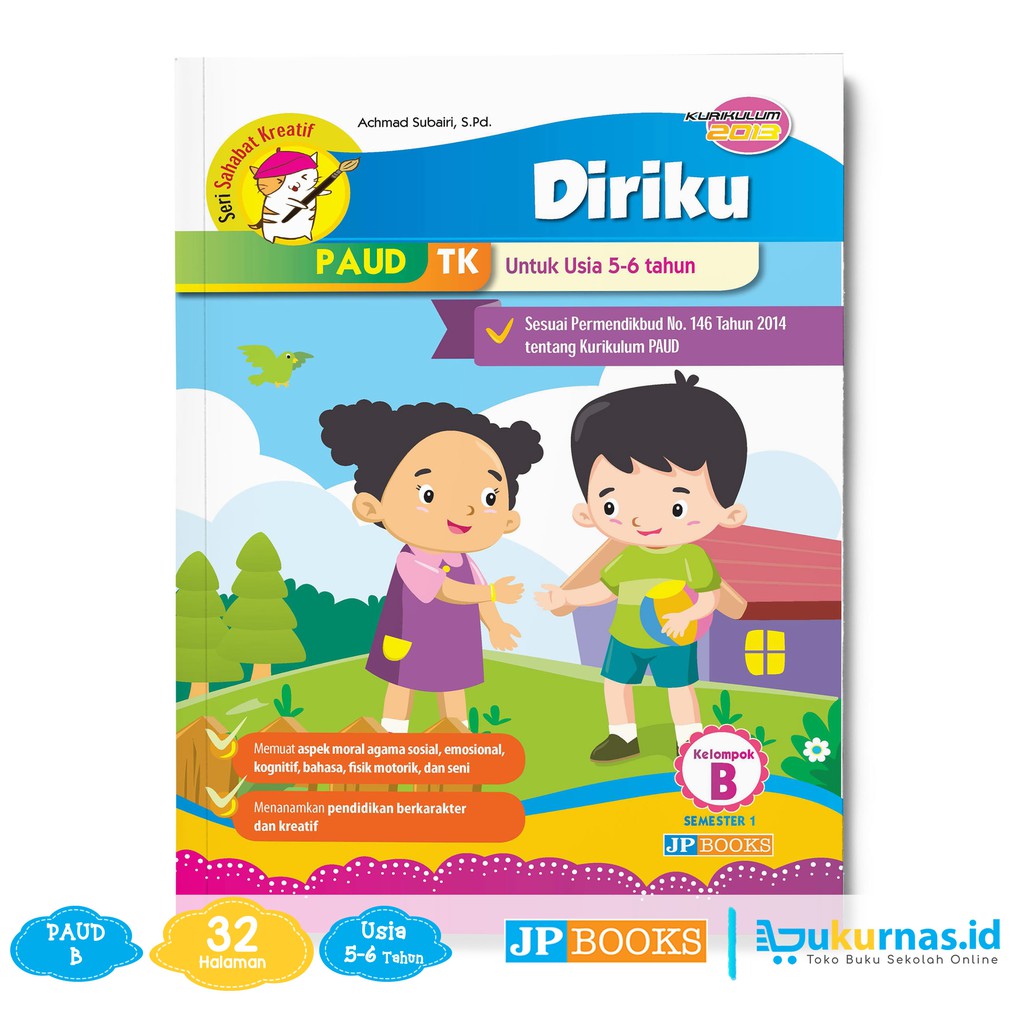 Buku PAUD  TK Tematik K13 Kelompok B Tema  Diriku Shopee 