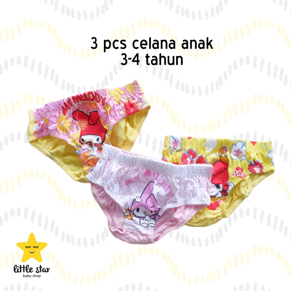 ISI 3 PCS - Celana Dalam Anak Cewek | Sempak Anak Cowok | CD Underwear Anak