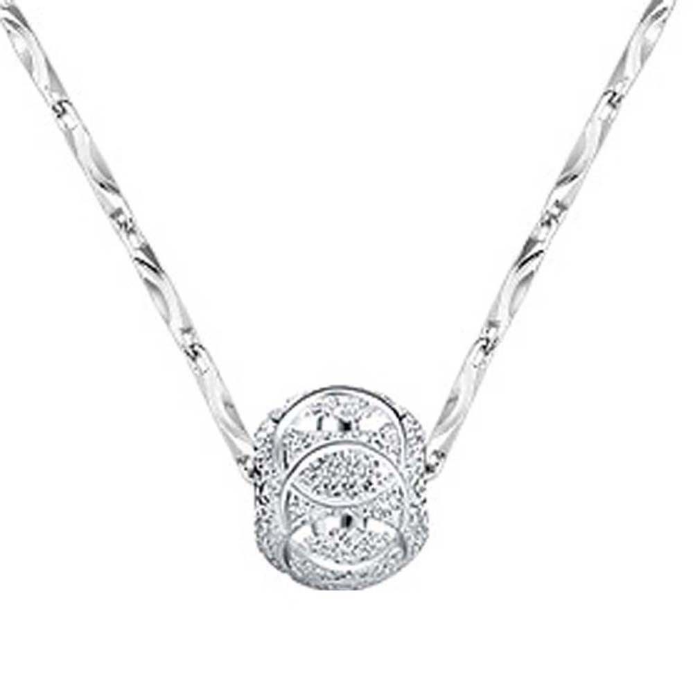 Retro Lucky Beads Woman Pendant Necklace Without Chain Silver Plated