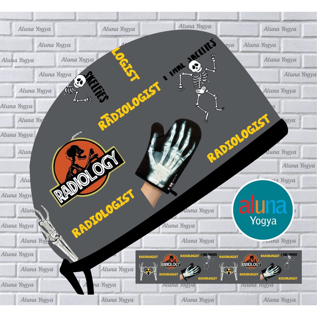 Head cap / Topi Bedah / Topi Dokter / Surgical Hat Radiologi Versi Jurassic