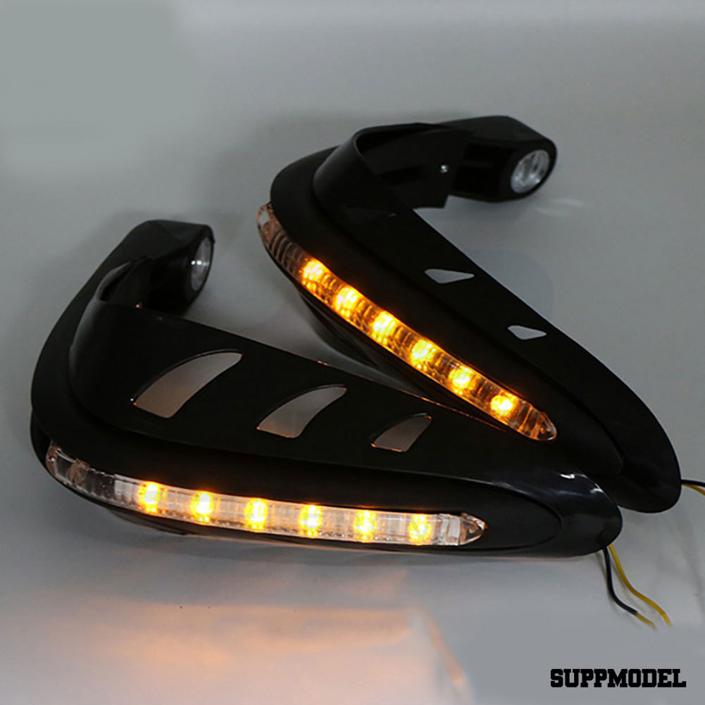 Spm 2pcs Pelindung Tangan Stang Motor Dengan Lampu Led