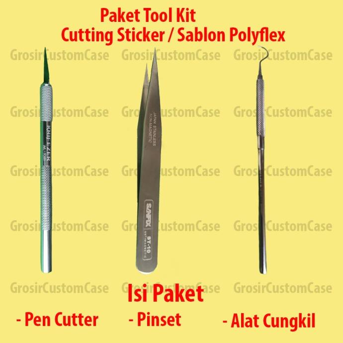 

Paket tool kit alat bantu cutting sticker sablon polyflex