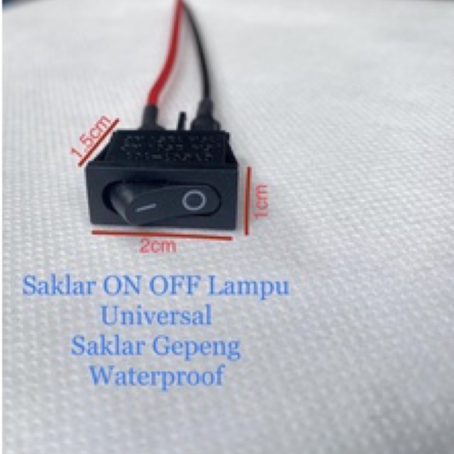 saklar on off gepeng kabel 2 saklar universal saklar lampu motor waterproof saklar plus kabel