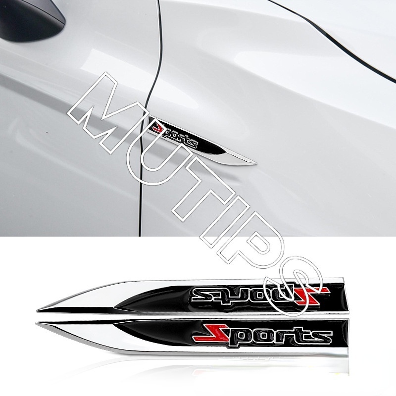 Chevrolet 2 Pcs Aksesoris Fender Samping Mobil 3D Bahan Metal Untuk Spin Orlando Captiva Lova Zafira Trax Colorado Aveo Spark