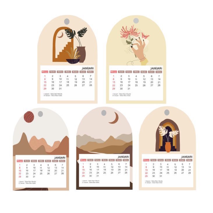 

kalender Mini 2023/2024 | uk. 9,5 x 14 cm