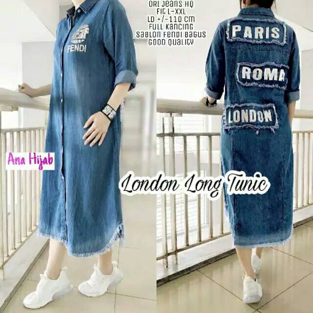 ALYA FASHION ❤COD ❤TUNIK PARIS ROMA JEANS