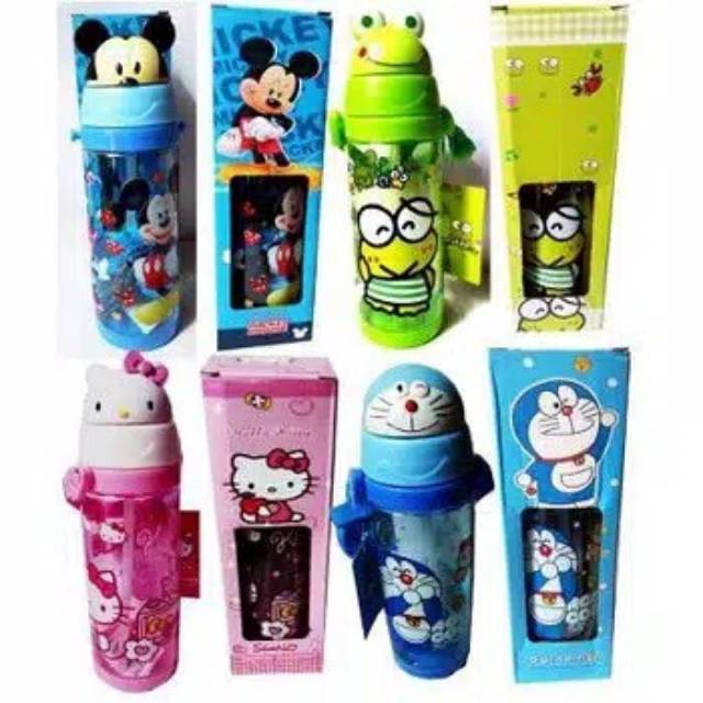 Bundara.id Pr-580 Ada talinya Karakter lucu Botol minum anak import