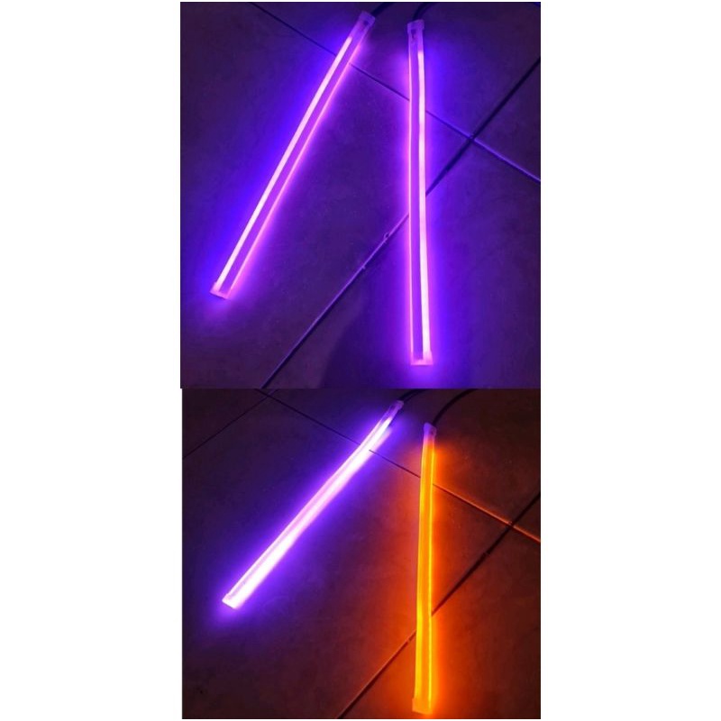 Lampu alis running led slim 30 cm warna ungu buat motor aerox, vario, beat, scoopy, mio, mobil