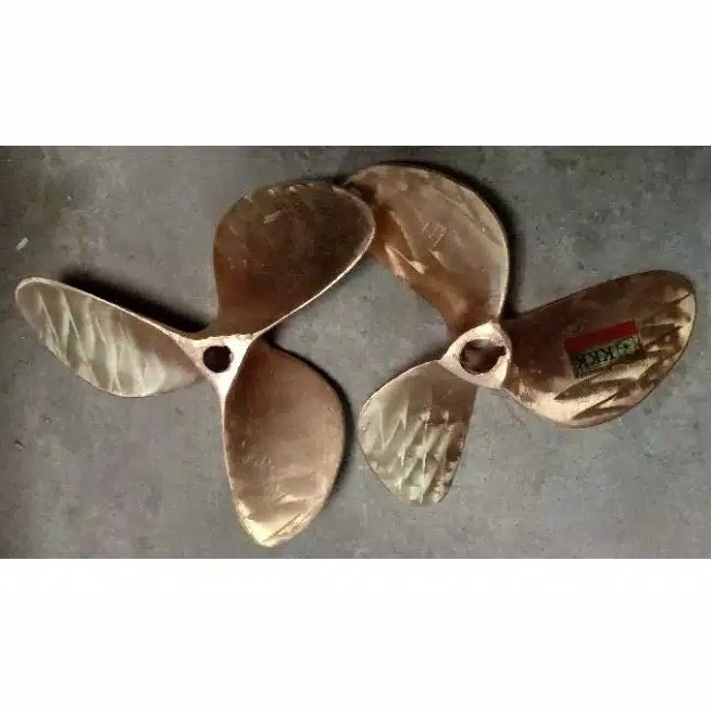 baling kuningan d3 x 10 ¾ / 9 / 8 3daun daun3 kipas propeler baling kapal perahu kuningan D10