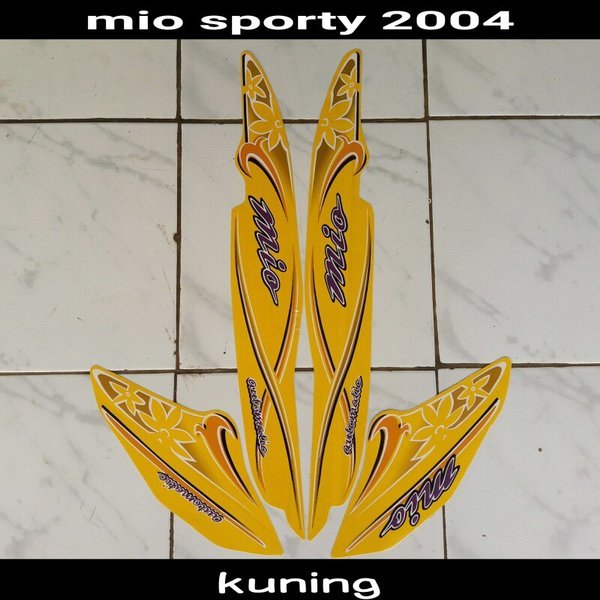 stiker motor mio sporty 2004 kuning