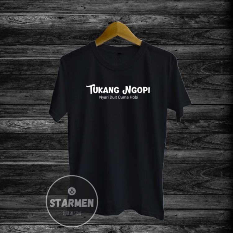 Kaos Distro Pria T-Shirt Motif Kata Kata TUKANG NGOPI