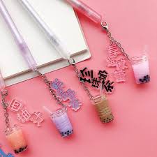 GROSIR 1 LUSINAN 12 PCS PEN BOLPEN PENA PULPEN BUBBLE TEA BOBA MILK BROWN SUGAR UNIK LUCU READY COD-1