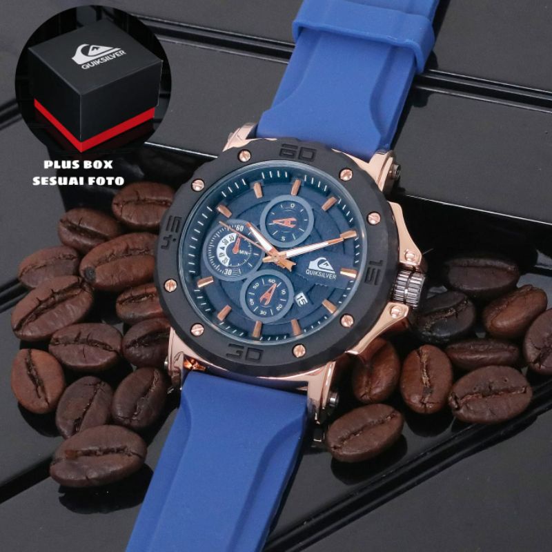 Jam Tangan Quicksilver Pria Rubber Jam Tangan Mewah Kece Pria