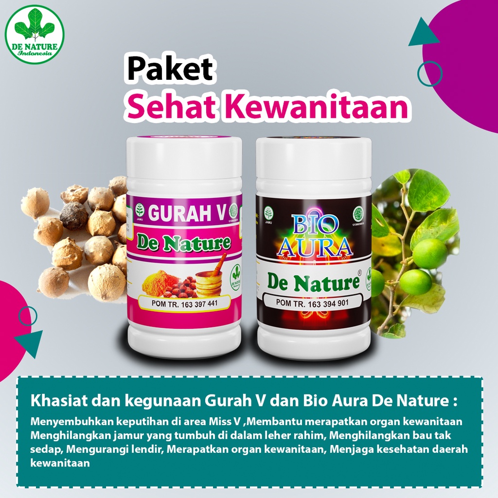 Obat Penambah Hormon Estrogen Wanita Kewanitaan Herbal Alami Gurah V Bio Aura De Nature BPOM