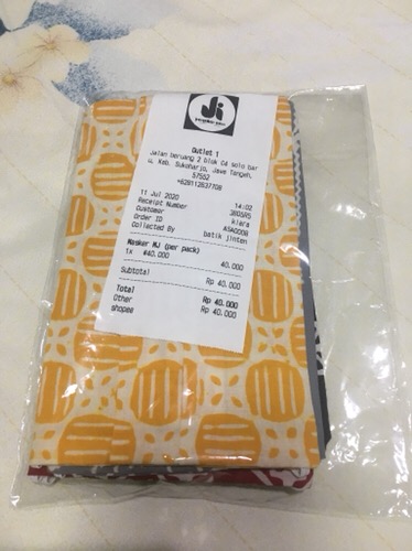 Masker Batik Model Baru Mj 1 Headloop (per Pack Isi 5 Pcs)