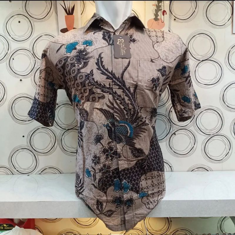 KEMEJA BATIK LENGAN PENDEK PANJANG KATUN FULL M L XL XXL GOSEND COD PENGIRIM BANDUNG MODEL TERKINI M L XL XXL