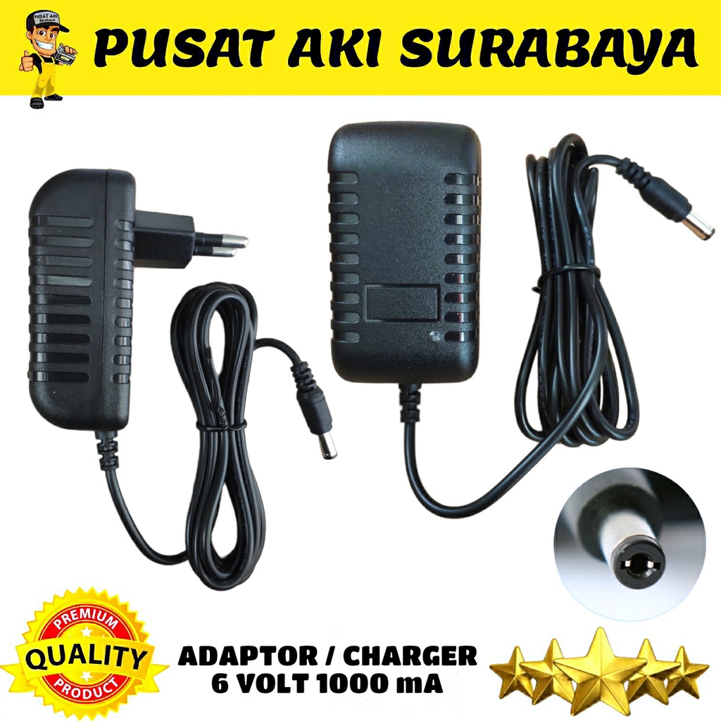 CHARGER 6 VOLT MOTOR MAINAN ANAK MOBIL MOBILAN AKI 6VOLT CARGER CASSAN RC PMB PLIKO RASTAR UNIKID 6V ADAPTOR MOBIL AKI ANAK BATERAI VRLA