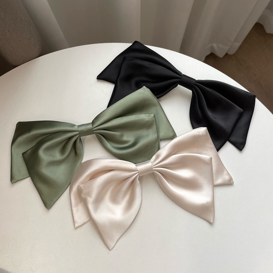 SUPER BIG BOW HAIRCLIP RIBBON HAIR CLIP KLIP JEPIT RAMBUT PITA BESAR JEPITAN FAIRY GIRLY GRENCH RETRO VINTAGE KLIP AKSESORIS SATIN KAIN SILK LEMBUT WARNA SOLID POLOS PASTEL HITAM PUTIH KREN PINK BIRU HIJAU KOREA KOREAN INS TRENDY NICHE