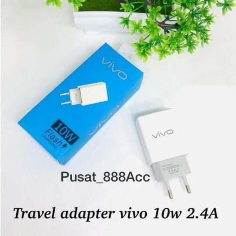 TRAVEL ADAPTER VIVO 10W / KEPALA CHARGER VIVO 2.4A , BATOK VIVO 10W ORIGINAL RG-OFFICIAL STORE