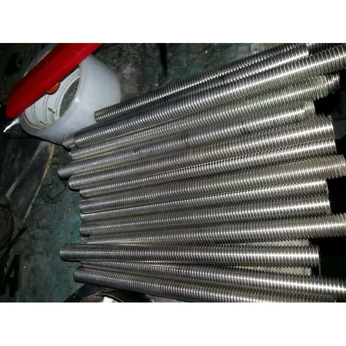 As baut panjang as drat 5mm stainless 304 as drat ss m5 full threaded rod sus 304