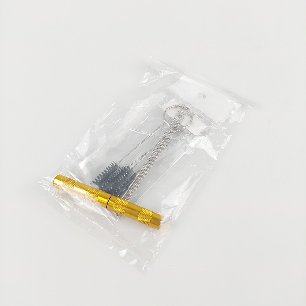 Set Sikat Pembersih Airbrush Nozzle Cleaning Needle Kit Set - S8 - Black