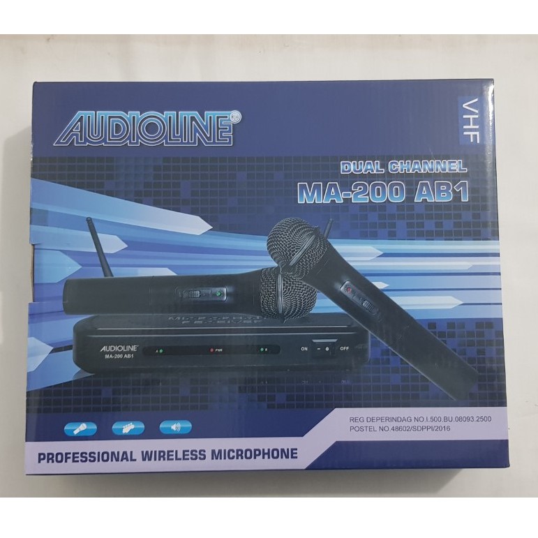 Mic Wireless Microphone Input AUDIOLINE MA-200 AB1