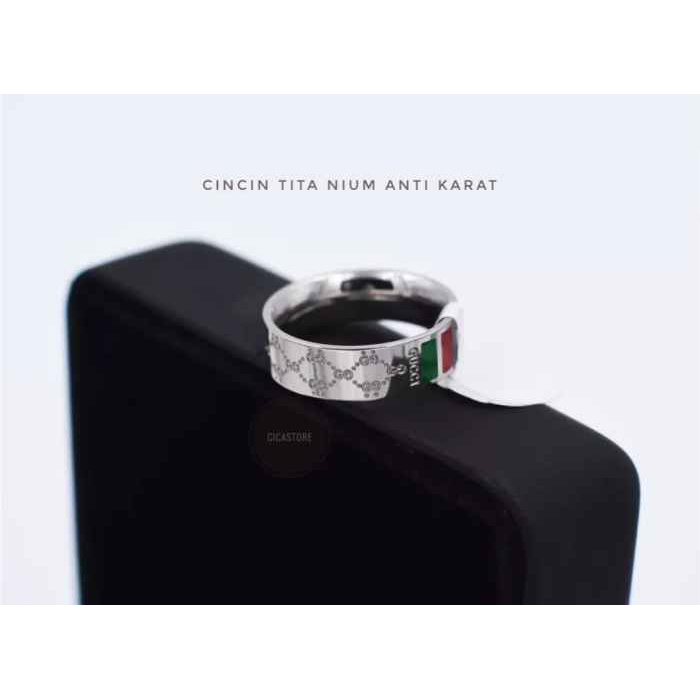 Cincin silver Titanium Pria &amp; Wanita terbaru