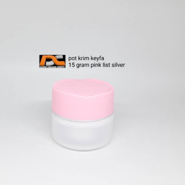 Jual Pot krim keyfa 15 gram pink list silver | Shopee Indonesia