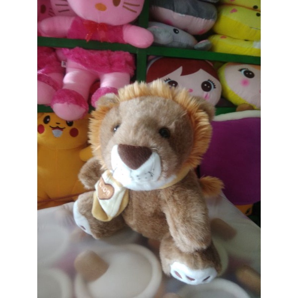 Boneka singa shal Love, boneka Lion shal love, ukuran sedang, murah