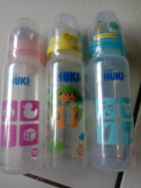 Huki Botol Susu , dot Gepeng  120ml &amp; 240ml.