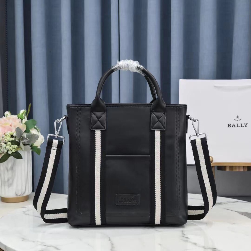 Bally original imported cowhide men's briefcase handbag