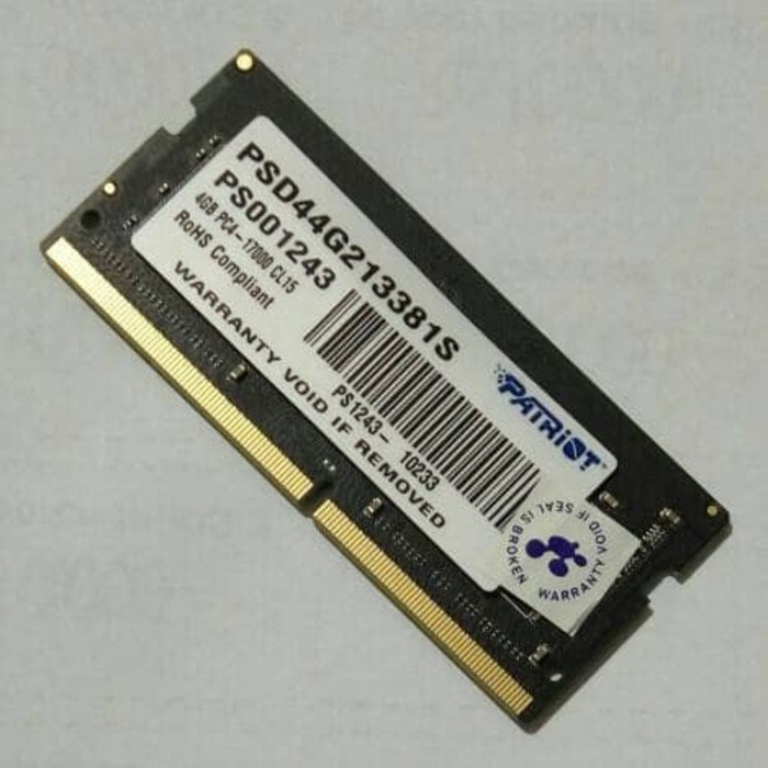 PATRIOT MEMORY SODIMM DDR4 4GB PC17000 (2133MHZ)