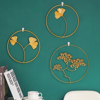 3D Nordic Style Wrought Iron Wall Decoration / Home Decor Leaf Metal