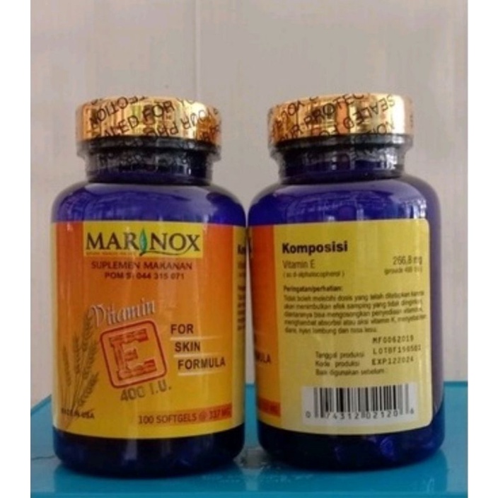 MARINOX VITAMIN E 400IU ISI 100 SOFGEL VITAMIN KULIT ORI