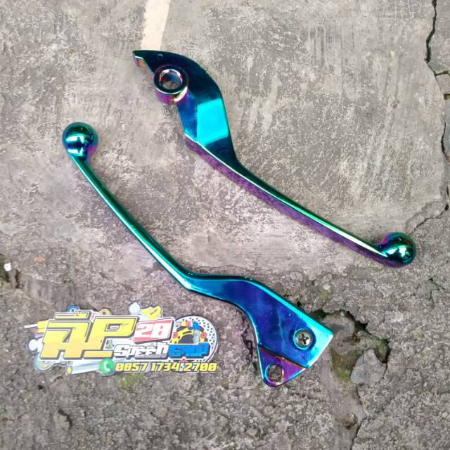 HANDLE REM HIJAU/RAINBOW BAKARAN 1 SET VARIO 125 VARIO 150 SCOOPY ESP BEAT ESP MATIC HONDA CBS