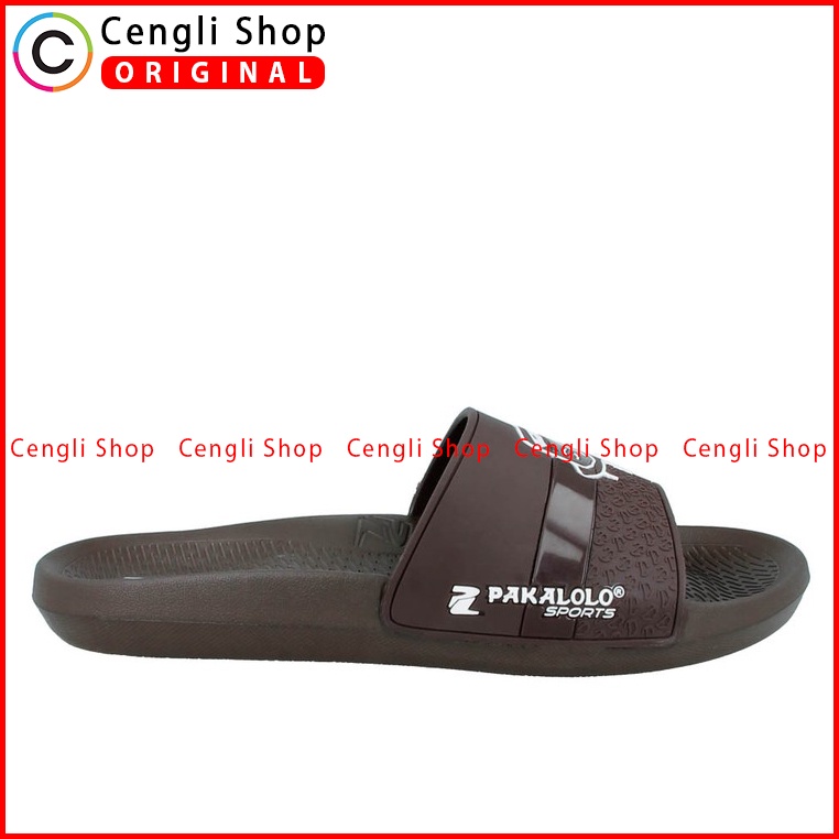 SANDAL SLIDE PAKALOLO PRIA ORIGINAL CASUAL BRANDED ASLI COKLAT PB22