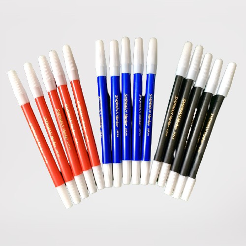 Spido Snowman Kecil / Spidol Snowman Kecil Hitam Biru Merah / Spidol Marker Snowman