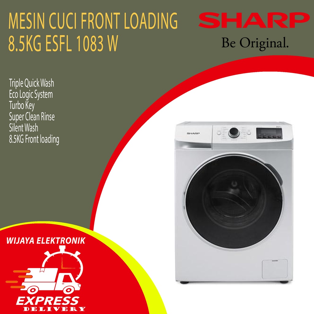 MESIN CUCI SHARP 8KG ESFL1083/WASHER SHARP 8KG ESFL 1083