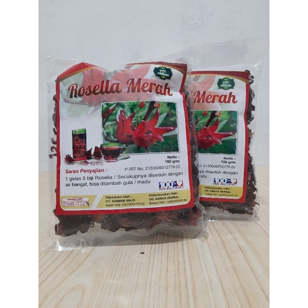 

Teh Bunga Rosela Merah 100 gr Abbas