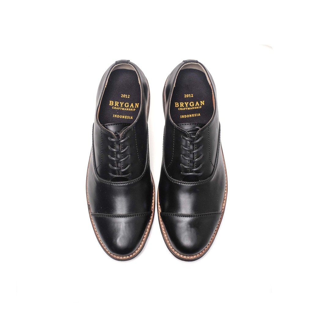 cuci gudang sepatu formal pria pantofel derby oxford - brygan craftmanship sepatu kerja sepatu hitam